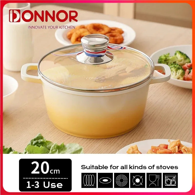 DONNOR  Ceramic Non-stick Stew Pot Induction Cooker