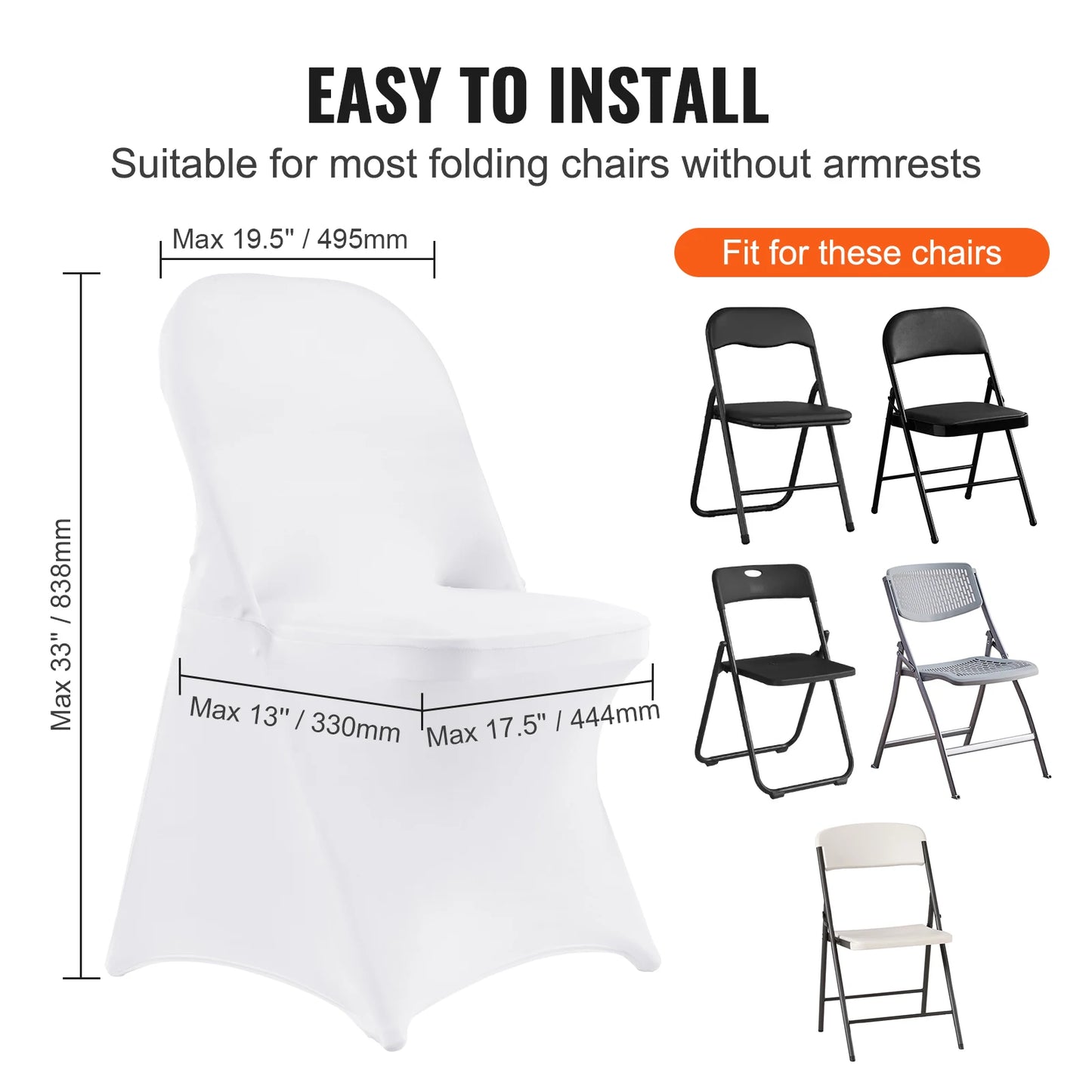 SucceBuy 12 30Pcs Wedding Chair Covers Spandex Stretch Slipcover