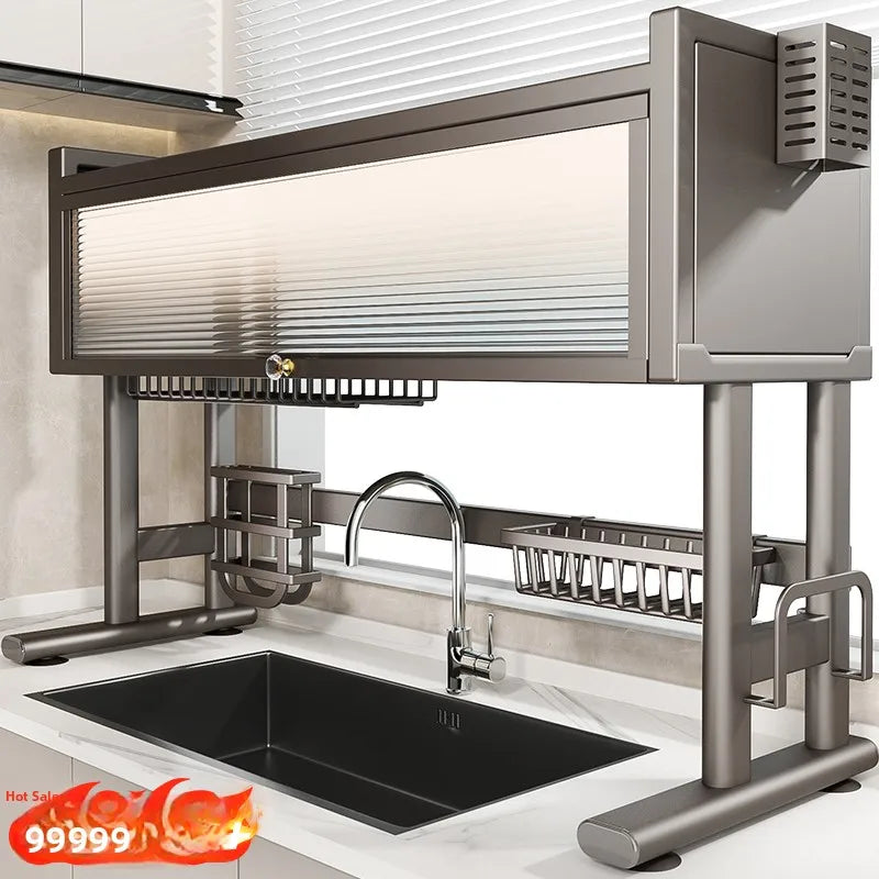 Kitchen Sink Storage Cabinet Dining Utensils Rack