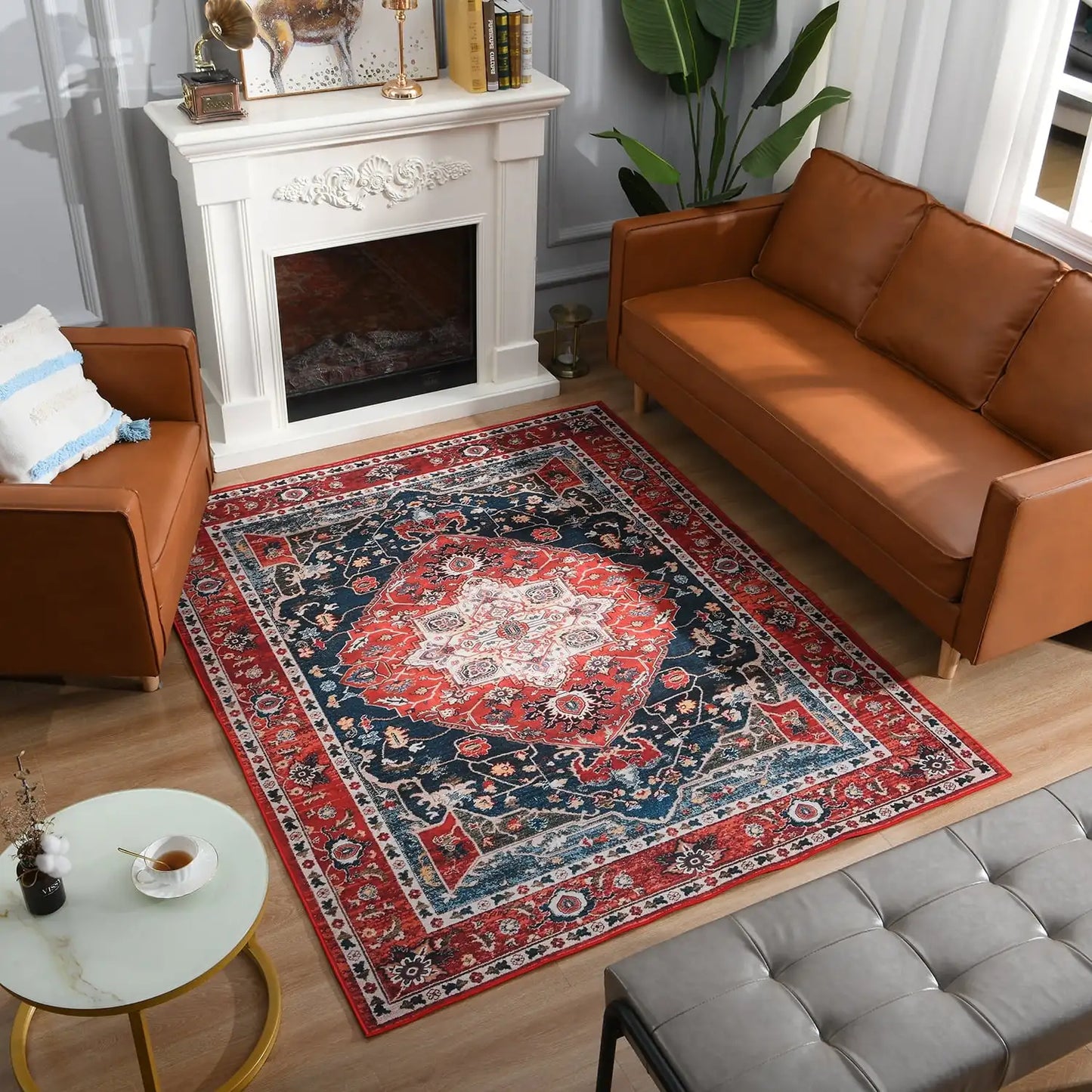 Vintage Bohemian Area Rug for Living Room