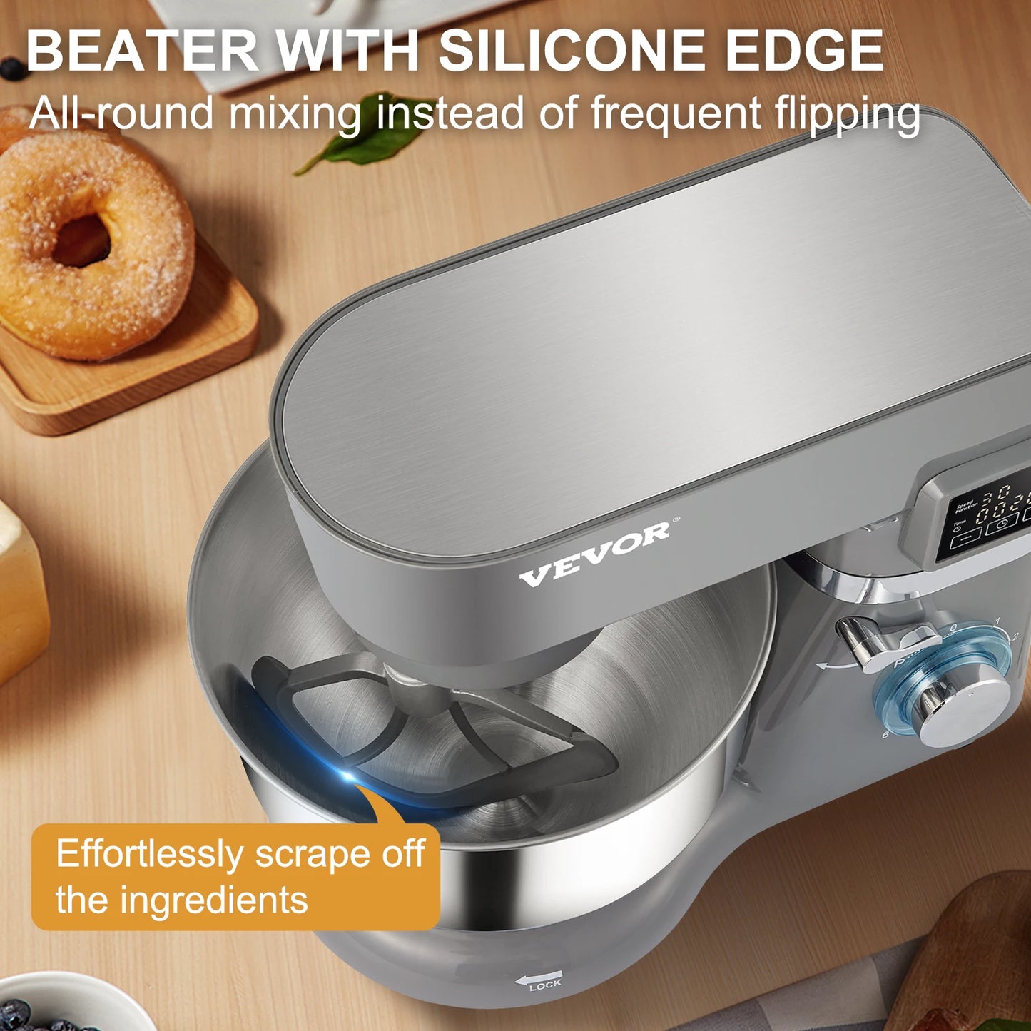 SucceBuy Stand Mixer Electric Dough Mixer 6 Speeds
