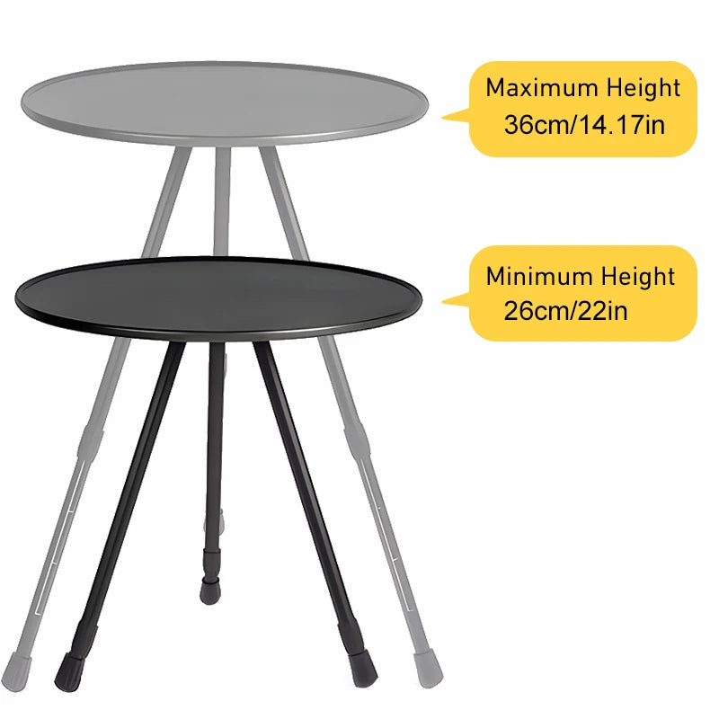WESTTUNE Outdoor Round Table with Mesh Bag 2 Pcs Set