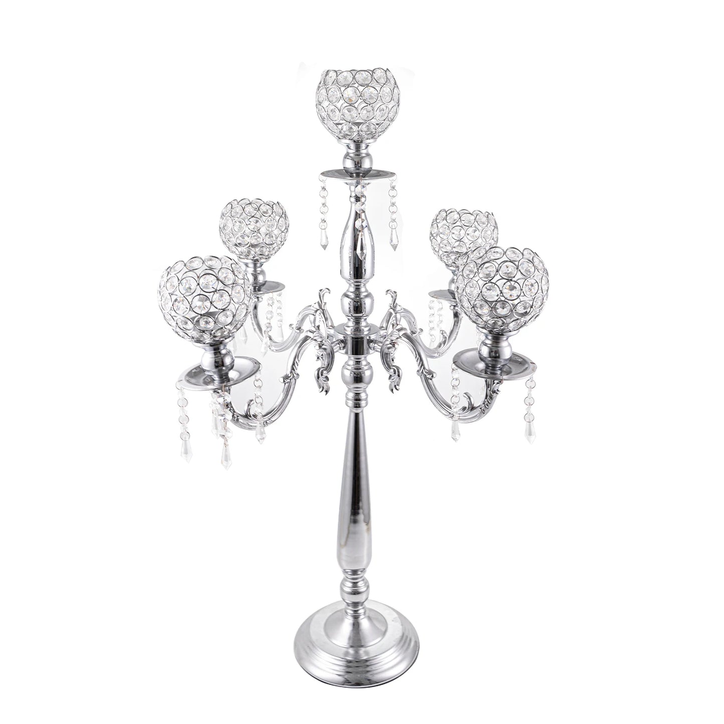 Gold Crystal Candle Holders for Wedding Party/Home