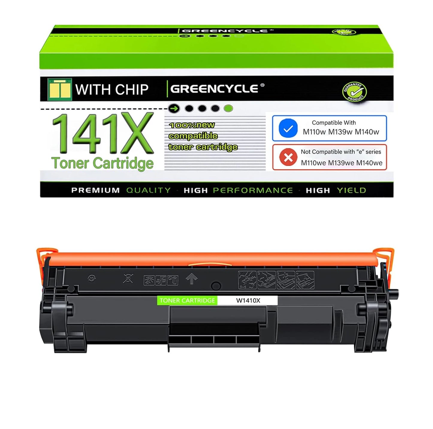 GREENCYCLE W1410X W1410A 141A Compatible for Hp