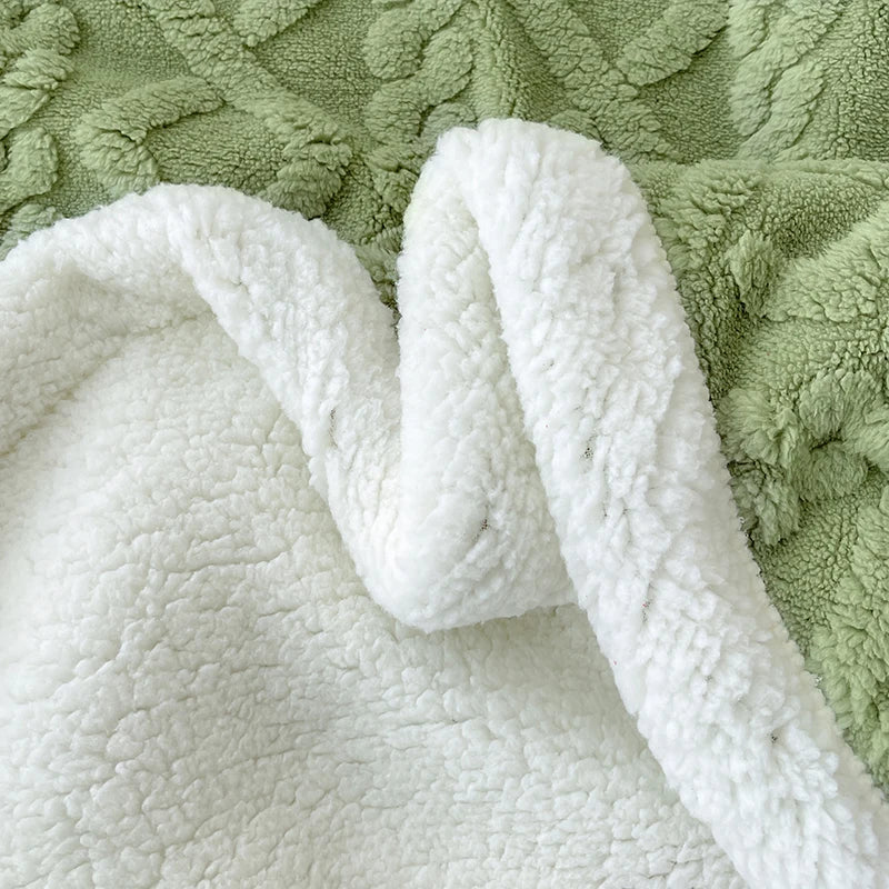 Double Thickened Throw Blanket Pile
