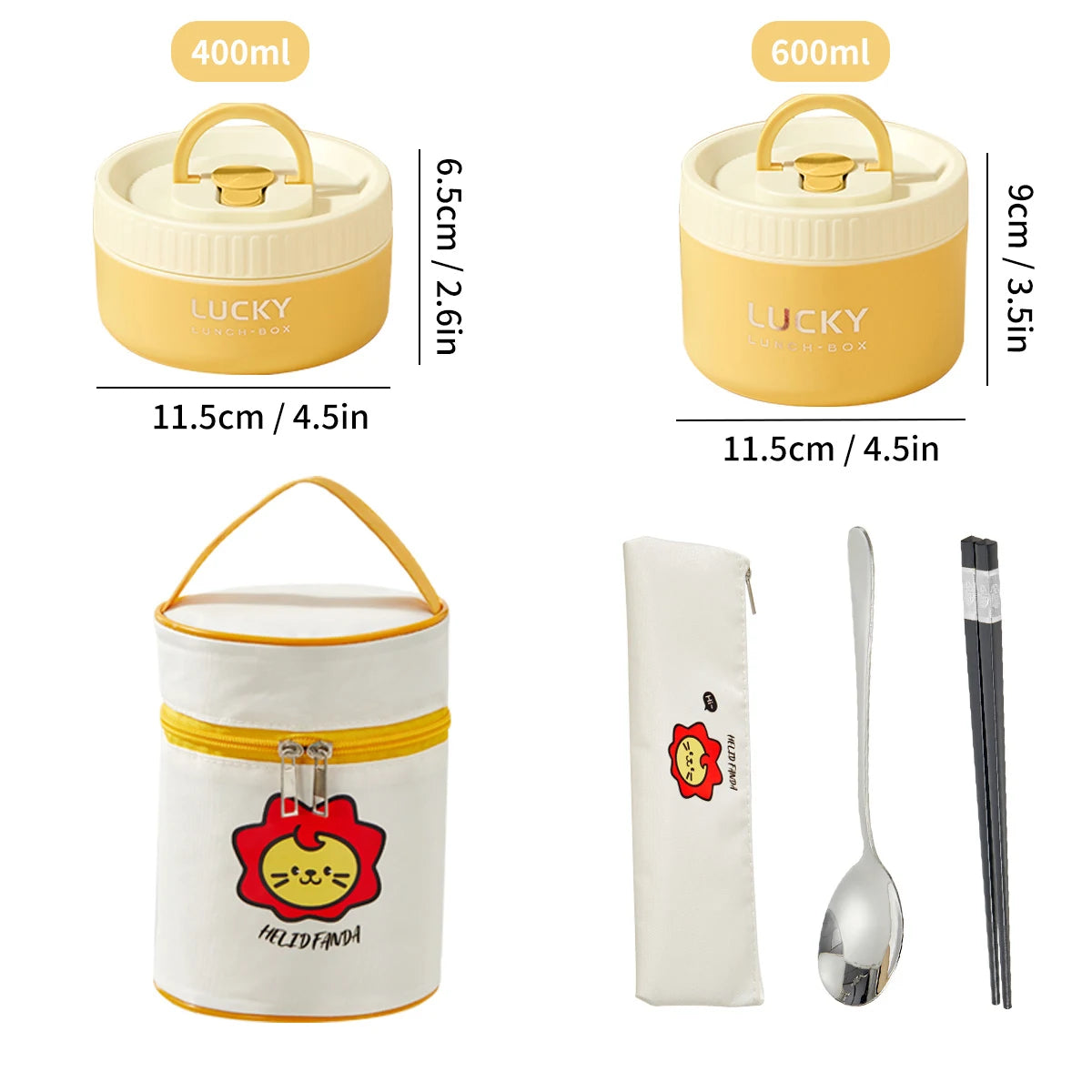 WORTHBUY Portable Insulated Lunch Box 304 Stainless Steel