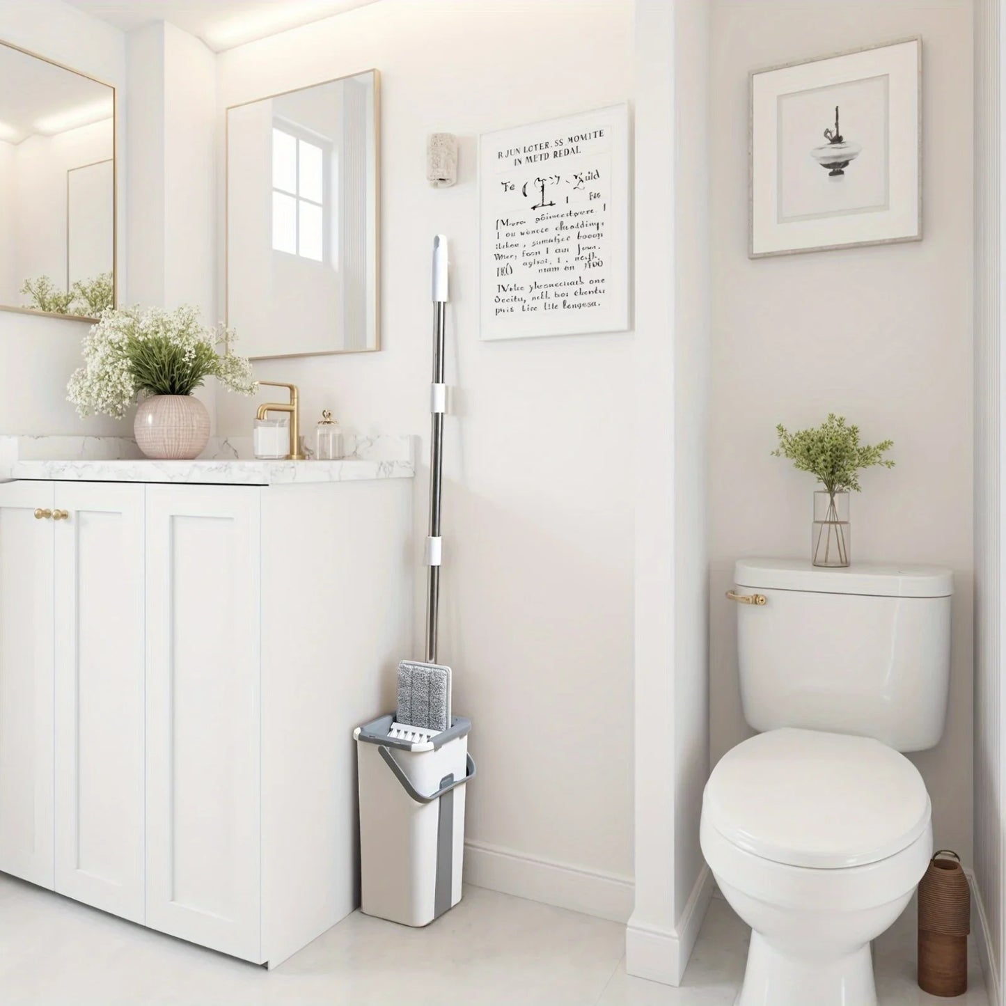 Magic Mop and Bucket Set – Spin 360 Flat Mop