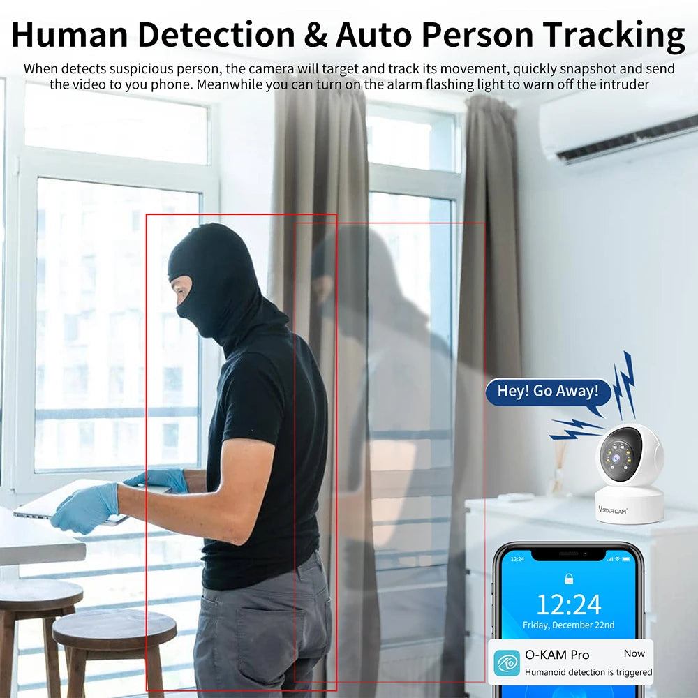 Vstarcam Indoor Security Camera for Home 360° Coverage