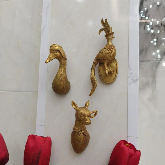 Animal Wall Hanging Resin Art Home Decor