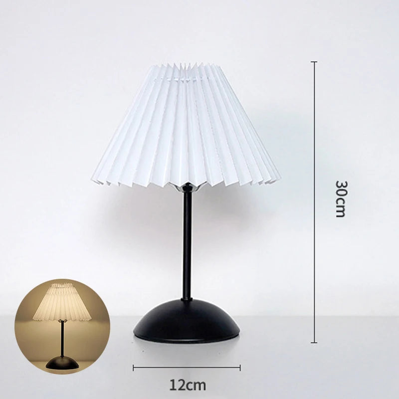 Nordic Bedroom Bedside Desk Lamp Fabric Lampshade