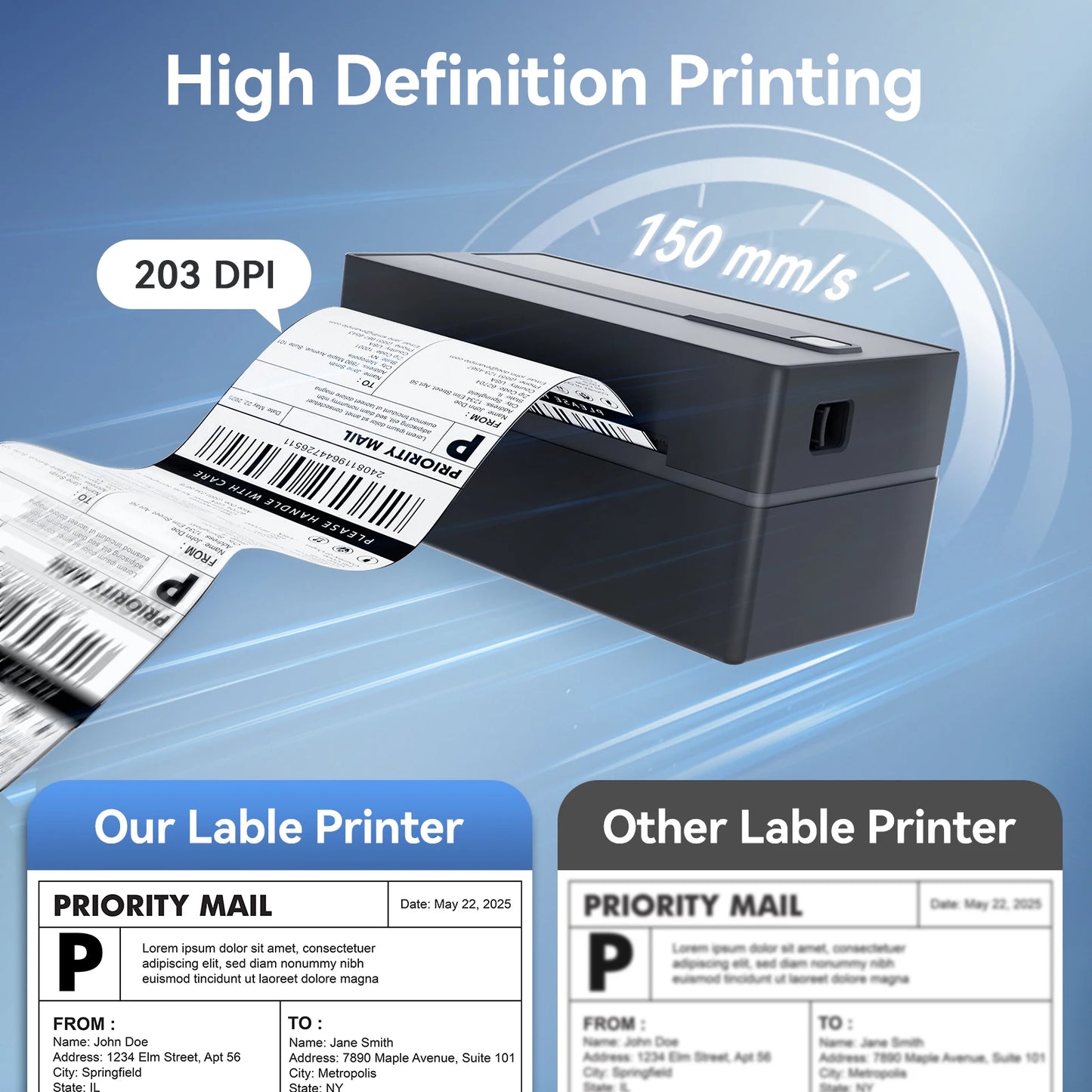 Thermal Label Printer Portable No Ink Required