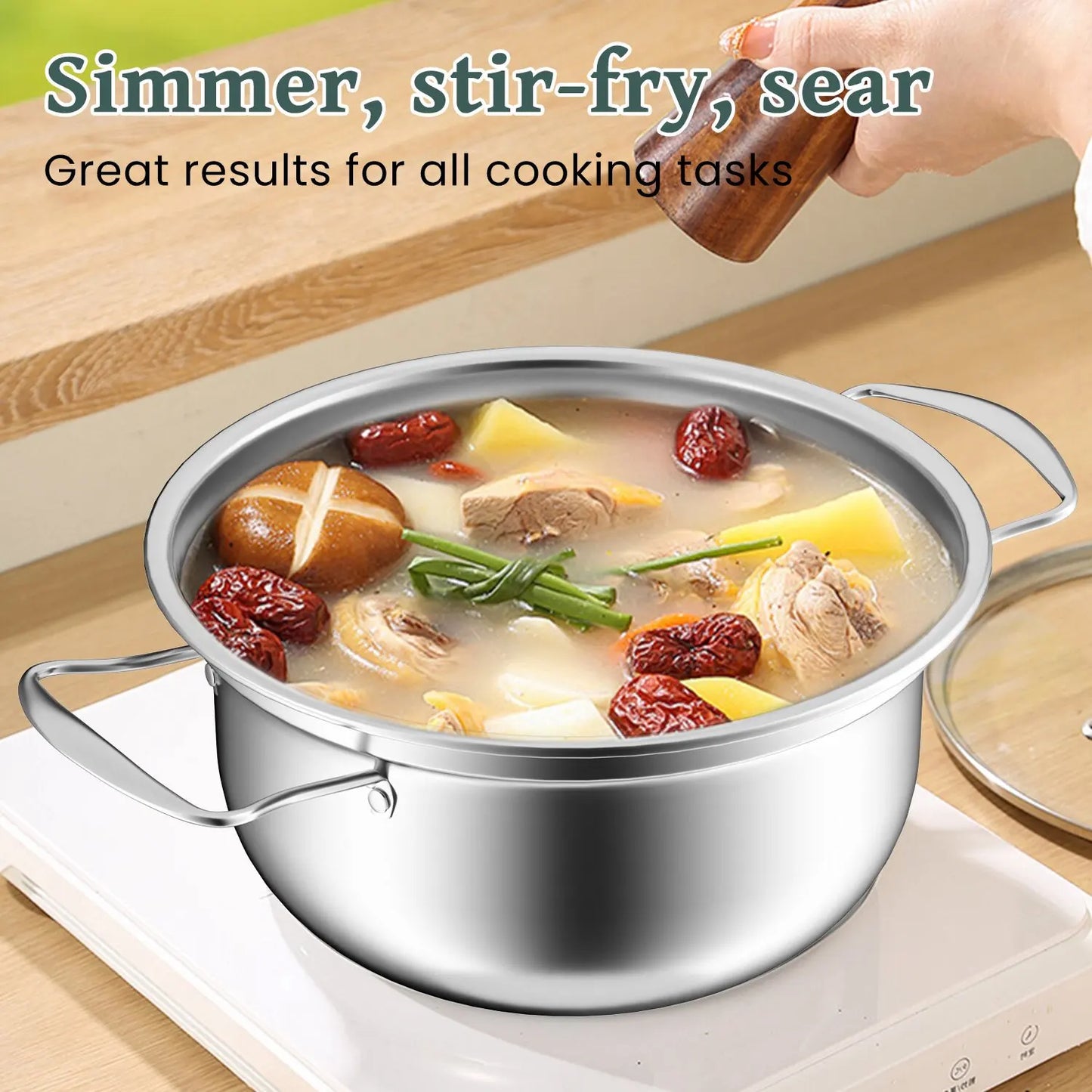 Cookware Set, Stainless Steel Construction