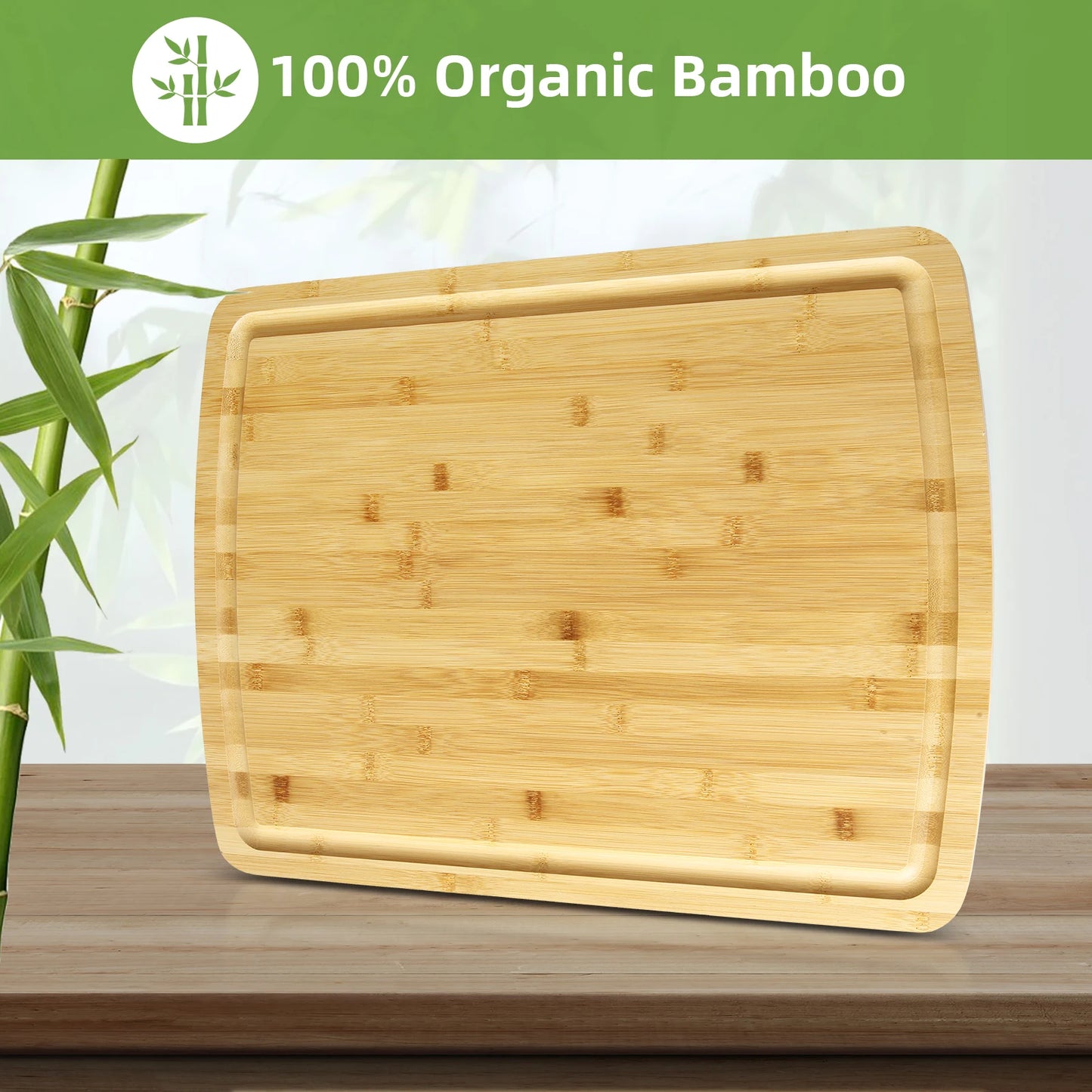 Bamboo Cutting Board for Kitchen, 24" x 18" Extra Large