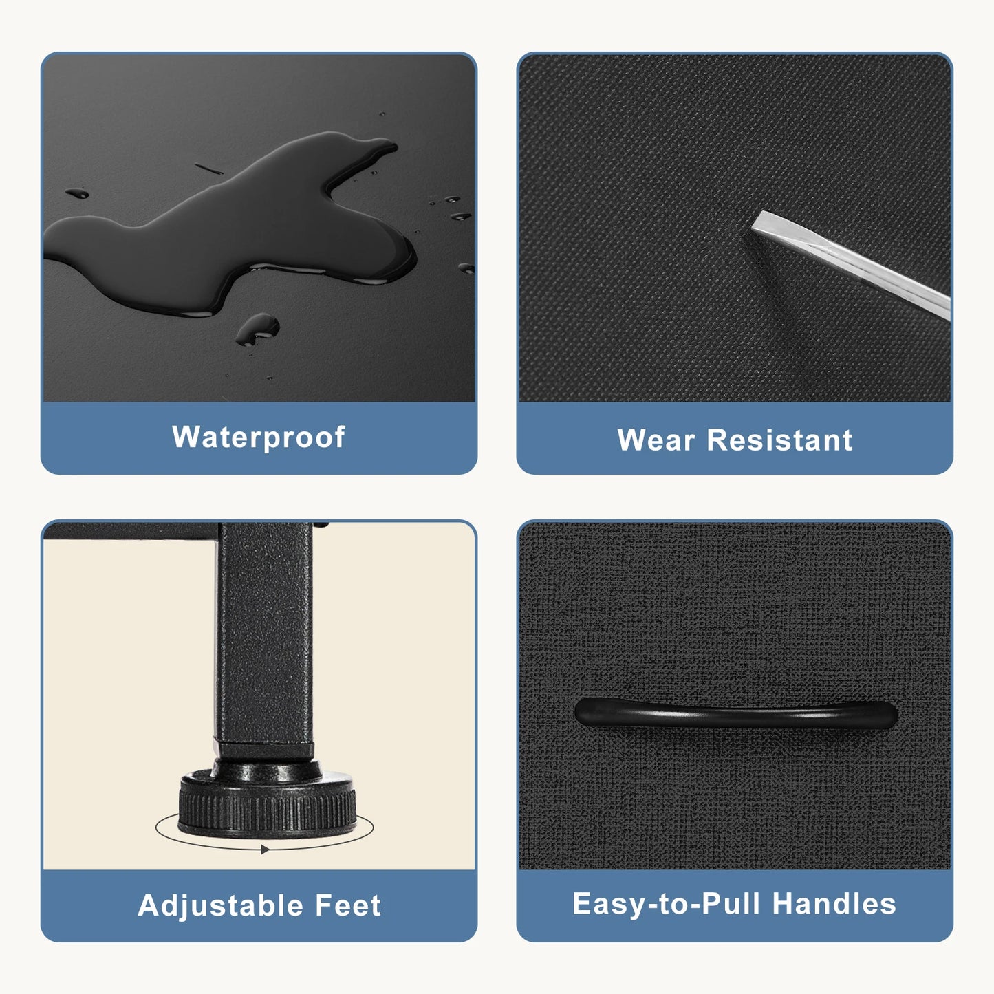 JHK Desser For Bedroom With 7 Fabric Drawers Organize