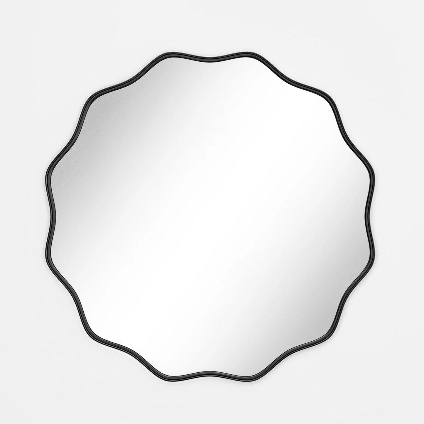 Wavy Round Decorative Bathroom Mirror