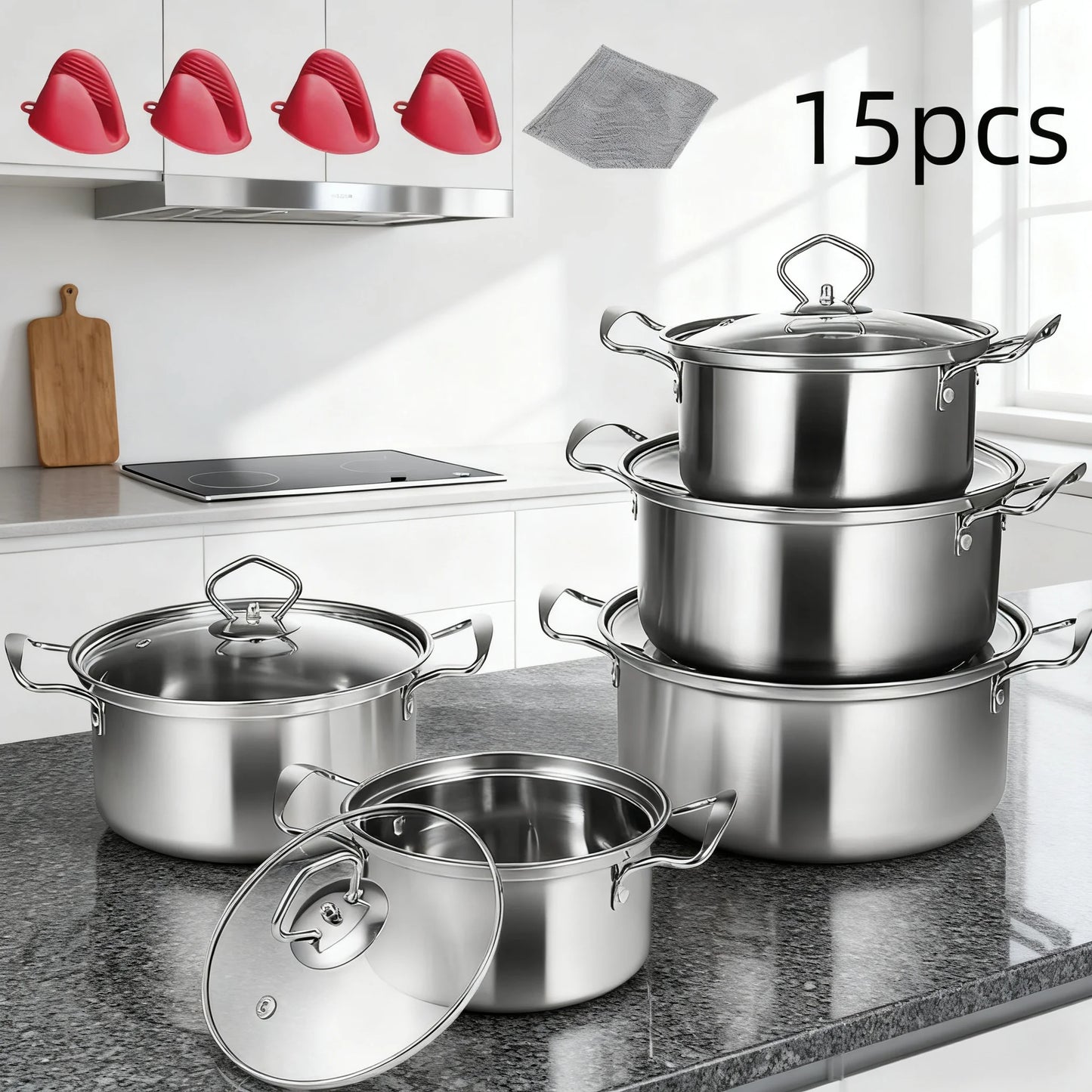 Cookware Set, Stainless Steel Construction