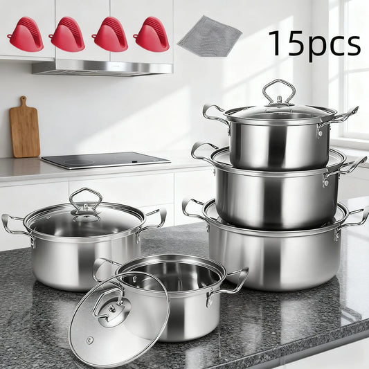 Cookware Set, Stainless Steel Construction