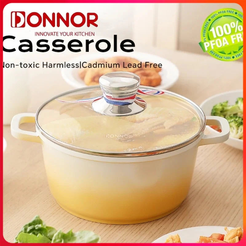 DONNOR  Ceramic Non-stick Stew Pot Induction Cooker