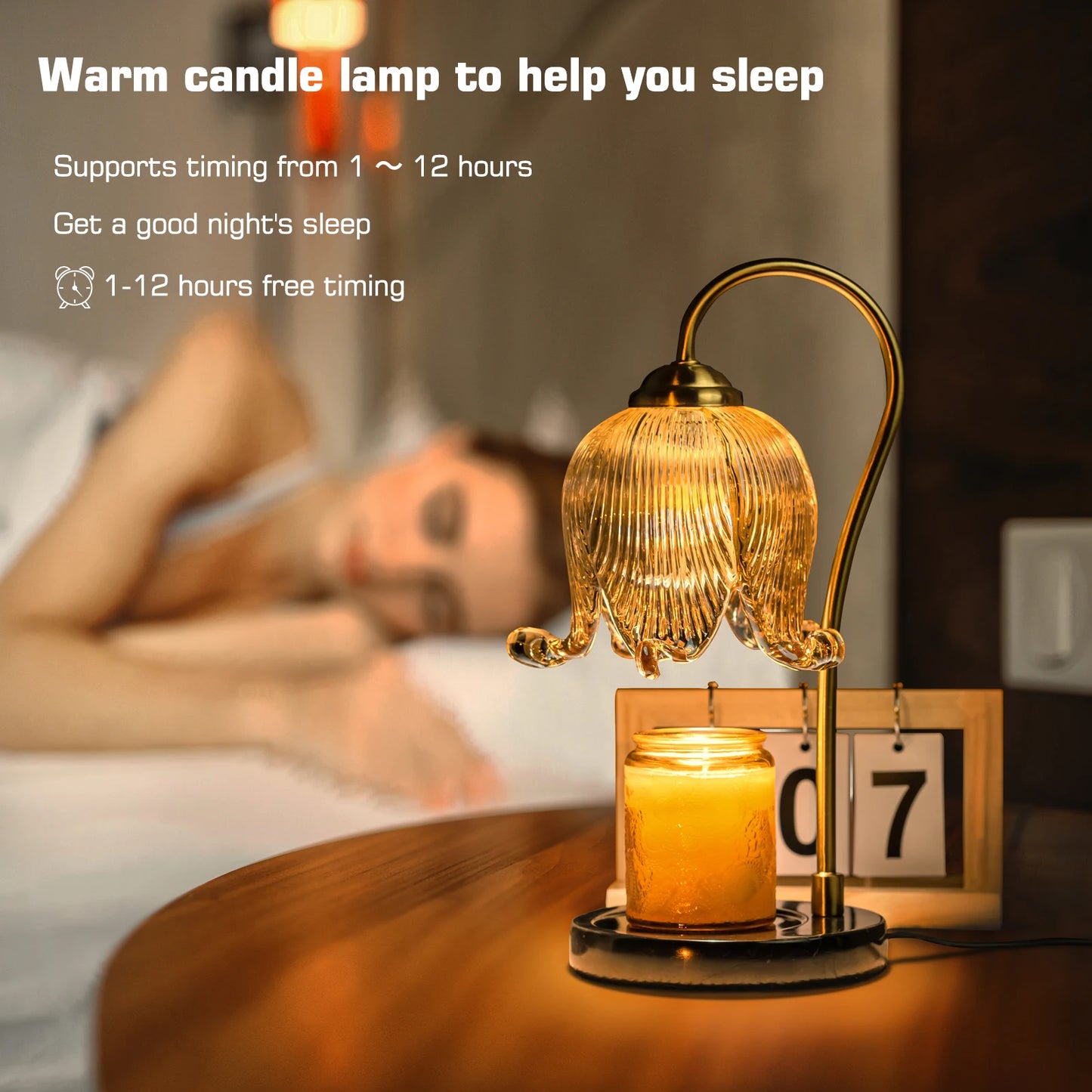 Tulip Flower Warm Candle Lamp French Retro