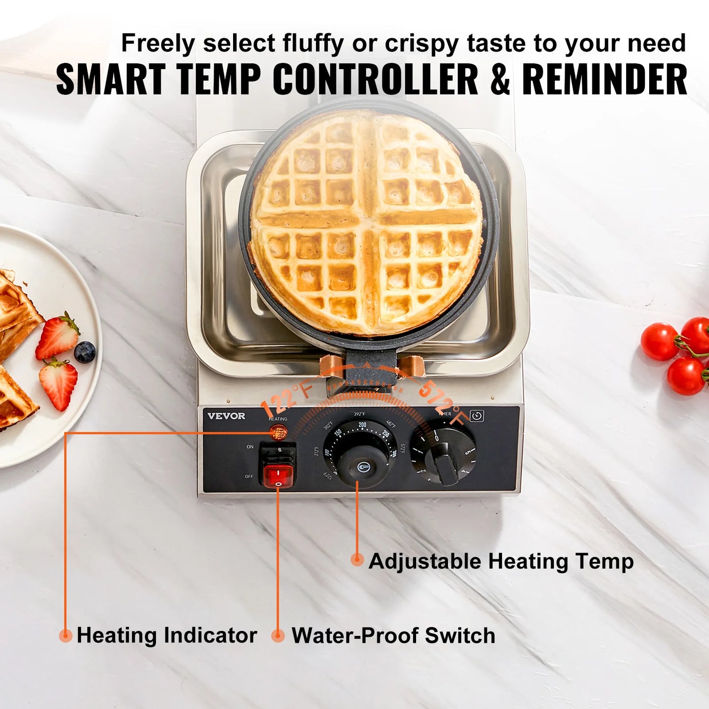 SucceBuy Electric Waffle Maker Stainless Steel
