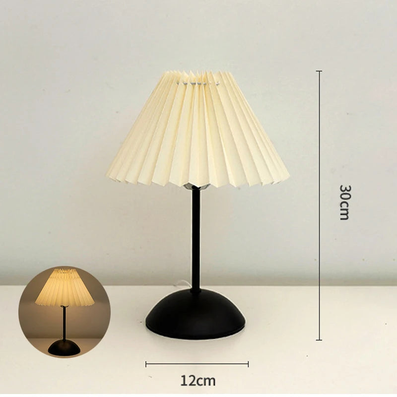 Nordic Bedroom Bedside Desk Lamp Fabric Lampshade