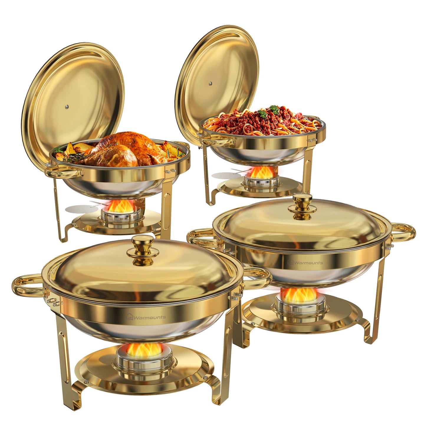 Round Chafing Dishes for Buffet 5 Qt