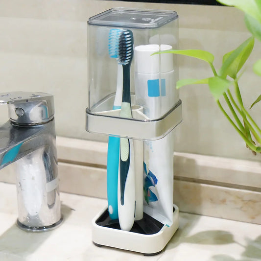 Toothbrush Holder With Cup/Cover