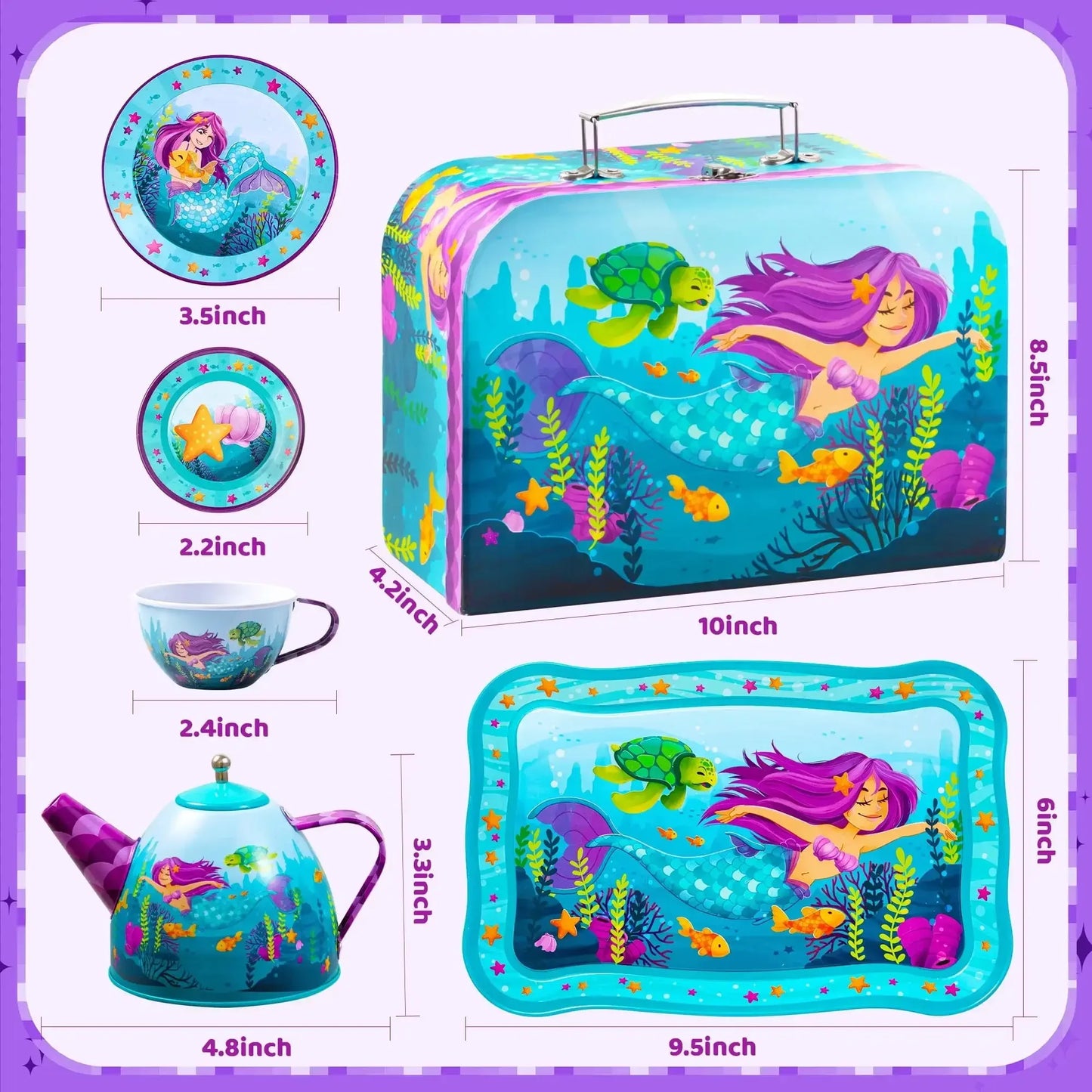 Joyfy Kid Tea Set Mermaid / Princess Play tea set