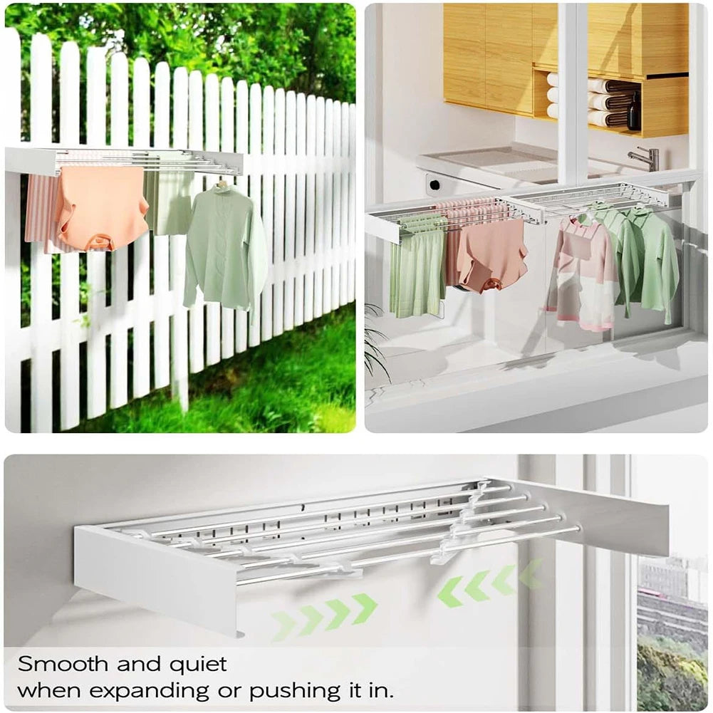 Wall Mounted Clothes Drying Rack Indoor