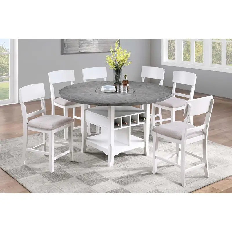 Classic 7-Piece Counter Height Dining Set 6 Chairs