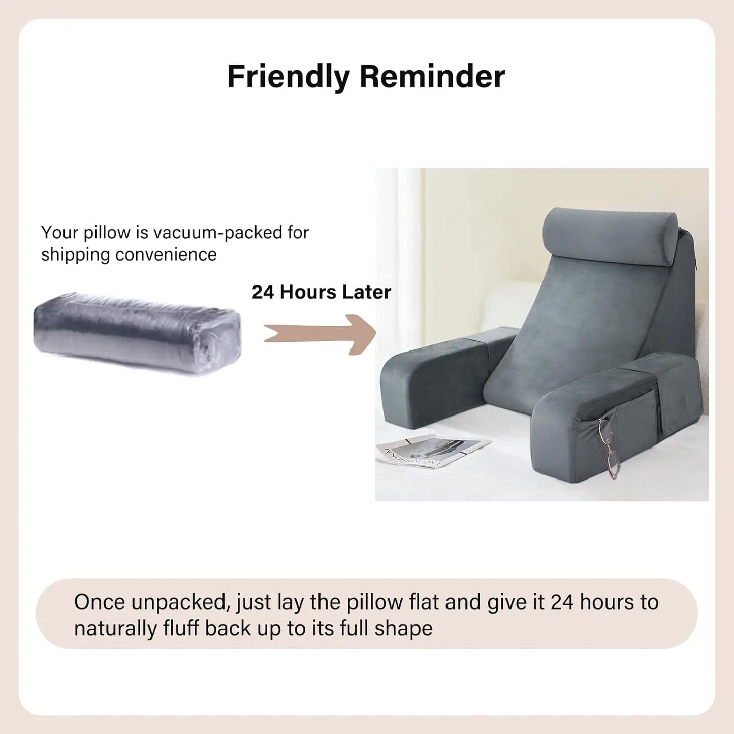 Bedrest Back Pillow for Bed Sitting up Cushion