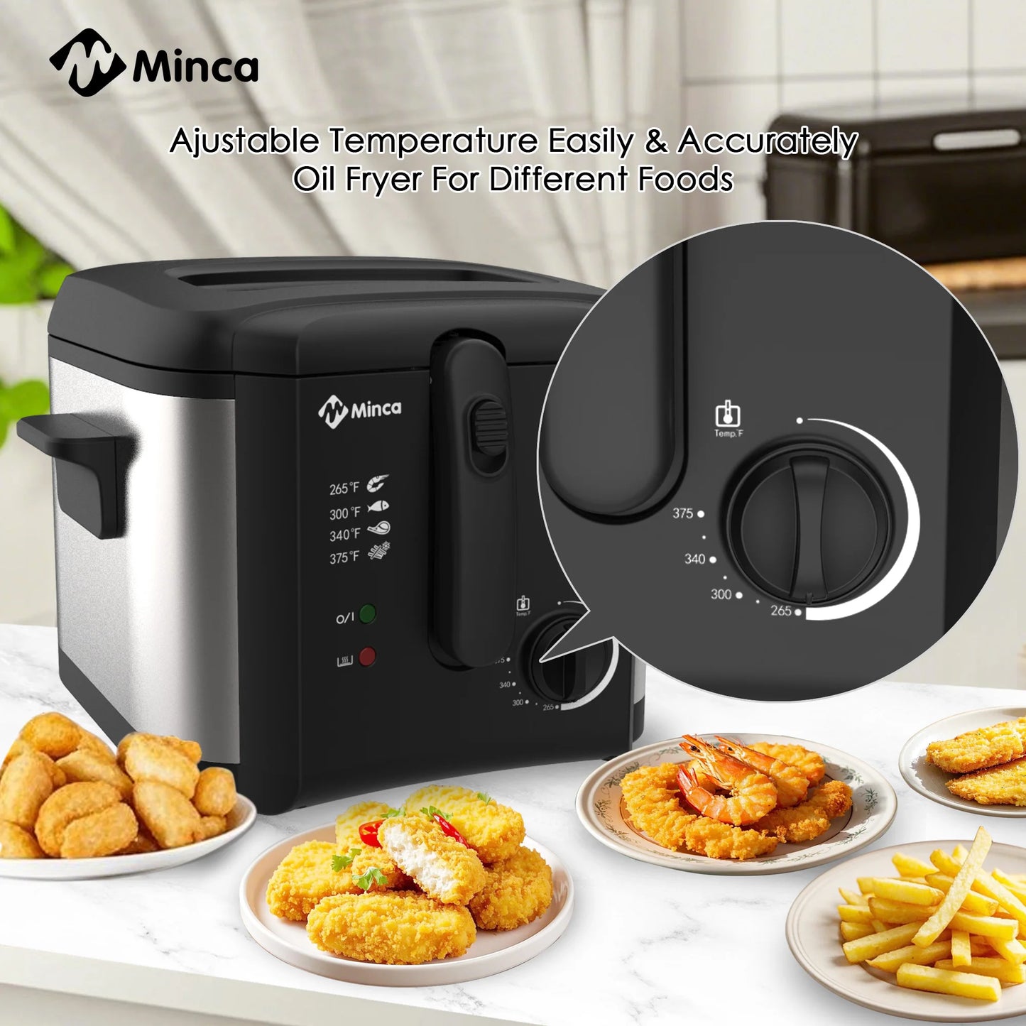 M Minca 2.5L Fryer|1500W Non-Stick