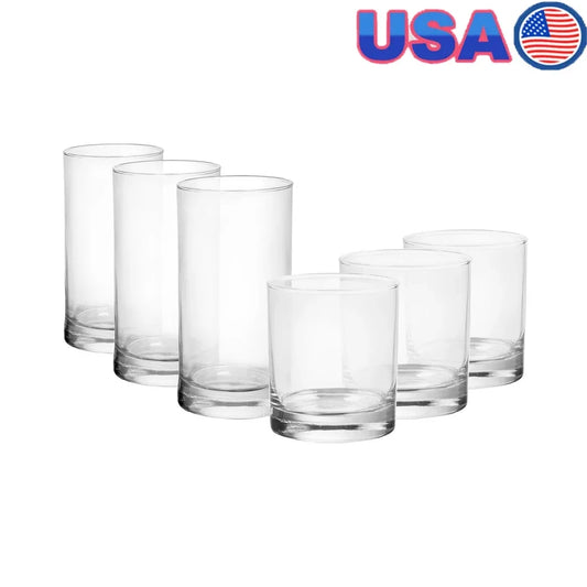12 Piece Clear Drinkware Set Cooler Tennyson Glasses