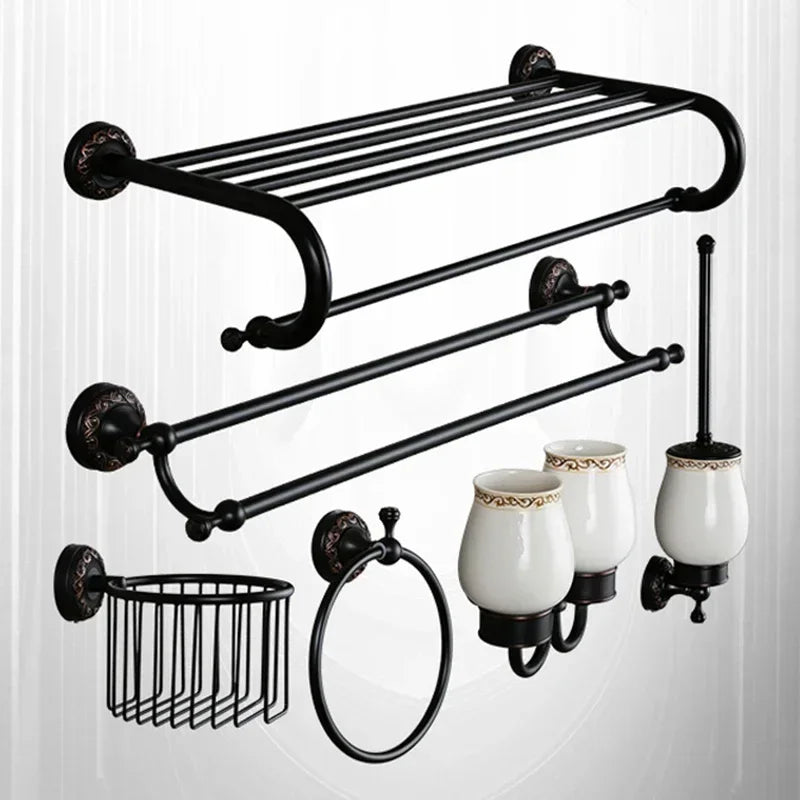 Fancy Black Bronze Bathroom Accessories And Hardware