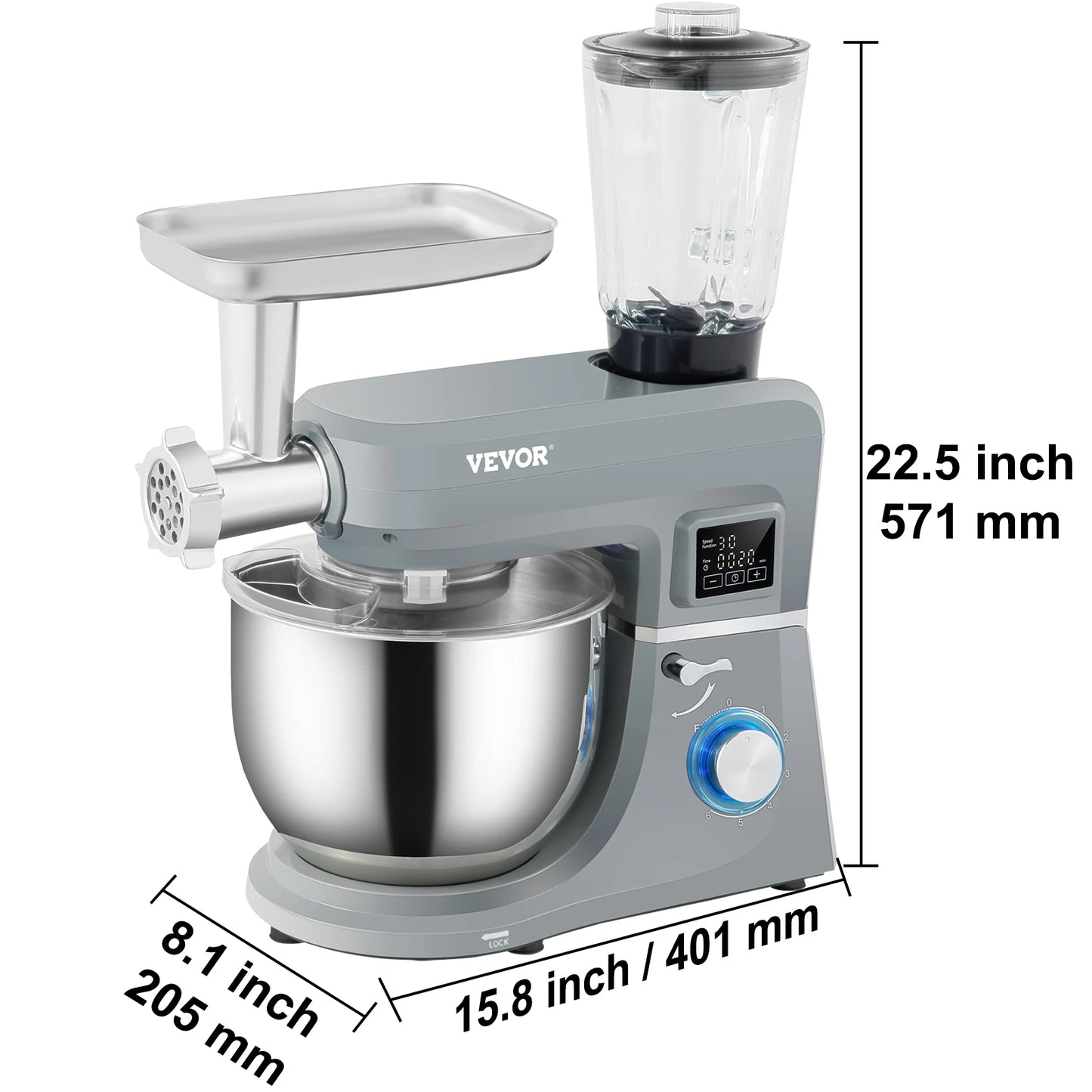 SucceBuy 5 IN 1 Stand Mixer Multifunctional Electric Mixer
