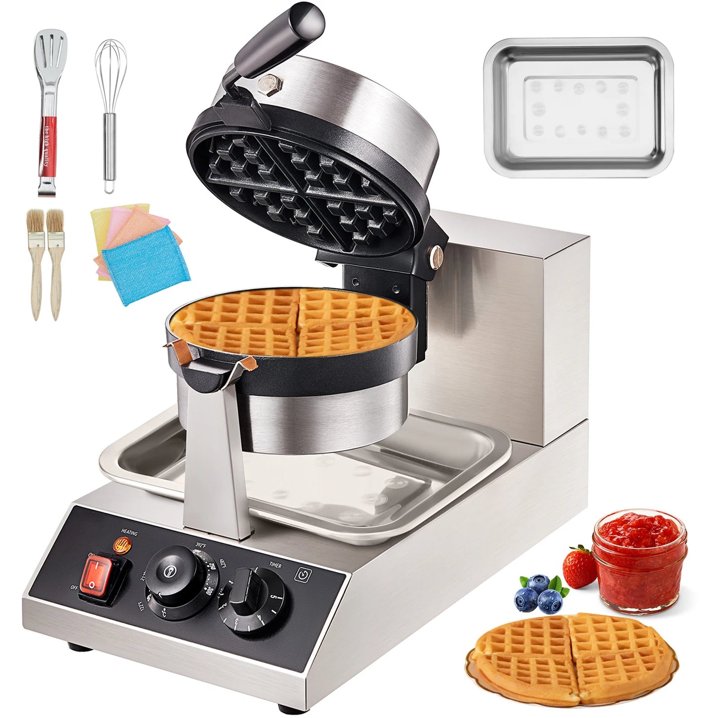 SucceBuy Electric Waffle Maker Stainless Steel