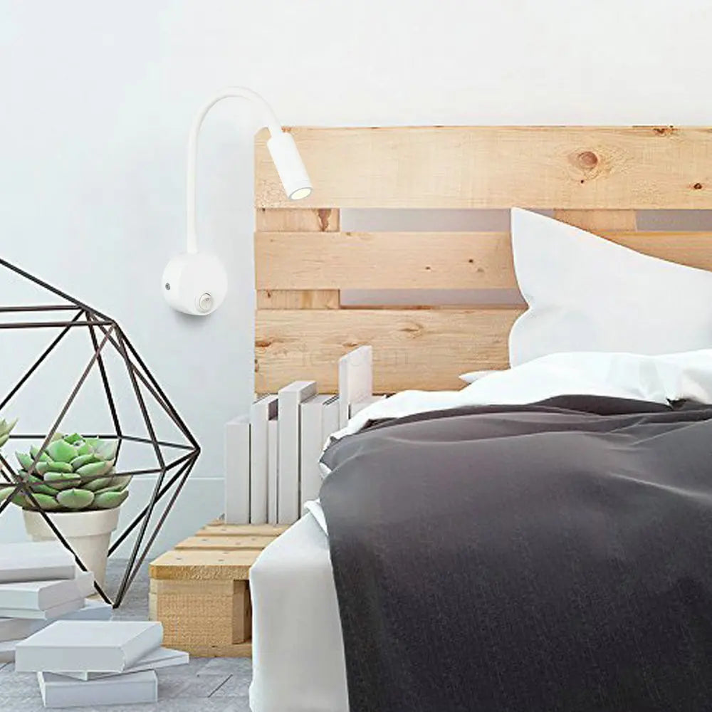 Reading Lights White, Flexible Gooseneck Lamp