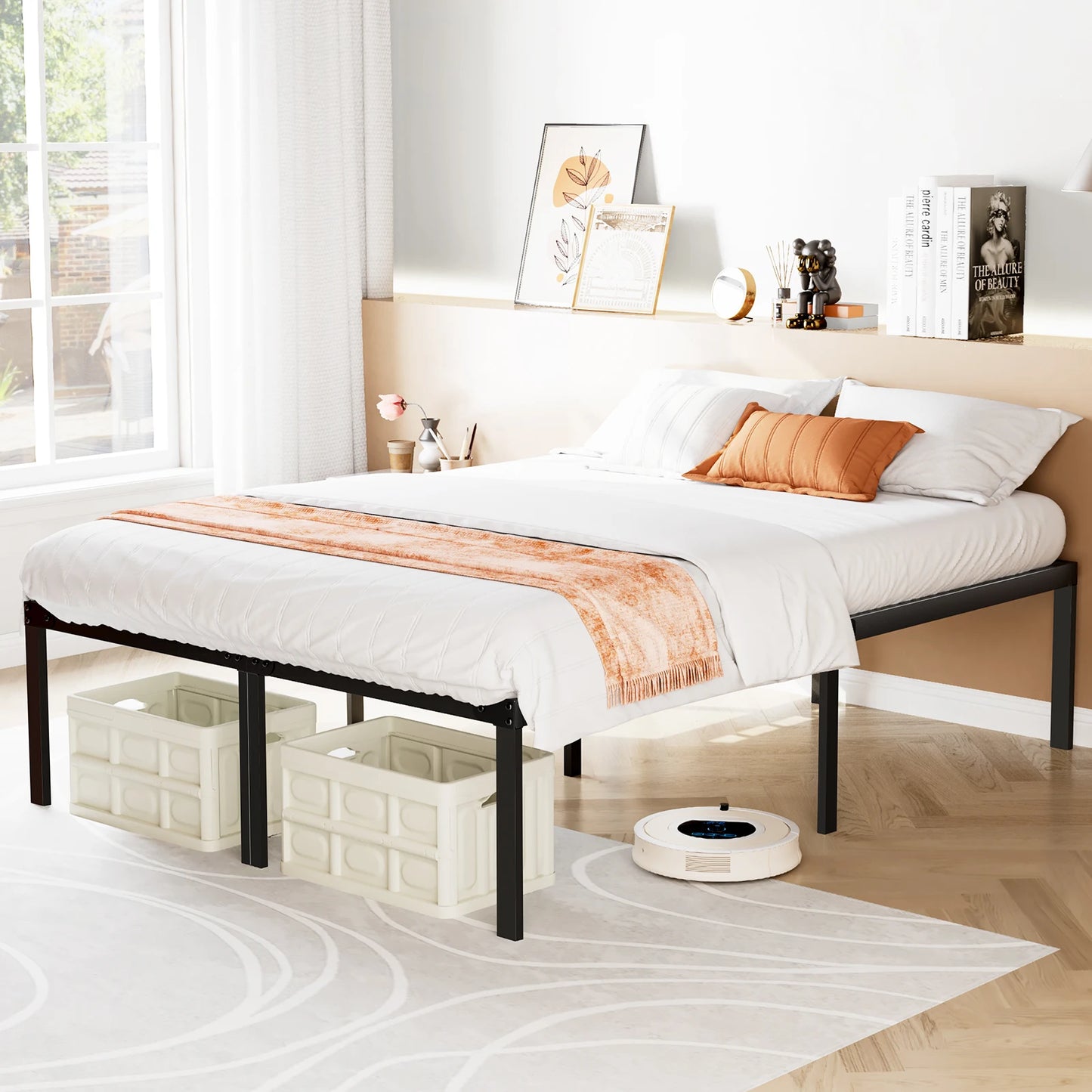 JHK Basic Twin Full Queen King Size Bed Frame Metal Platform