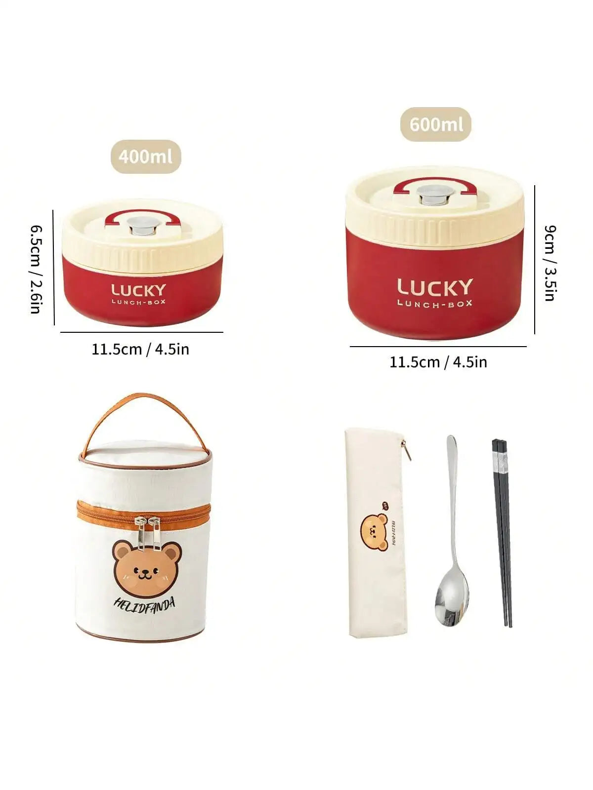 WORTHBUY Portable Insulated Lunch Box 304 Stainless Steel