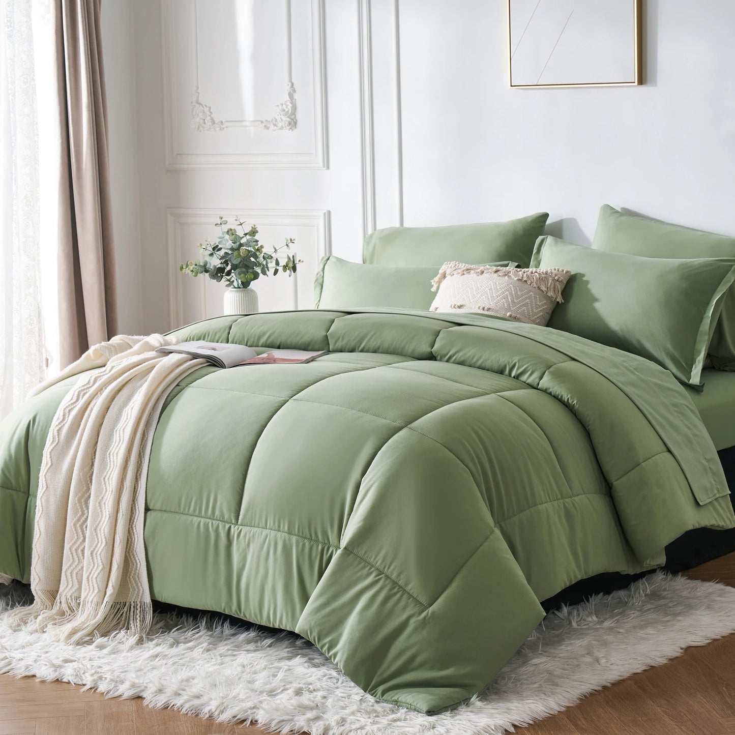 7 Piece Bed In A Bag Comforter Set Queen