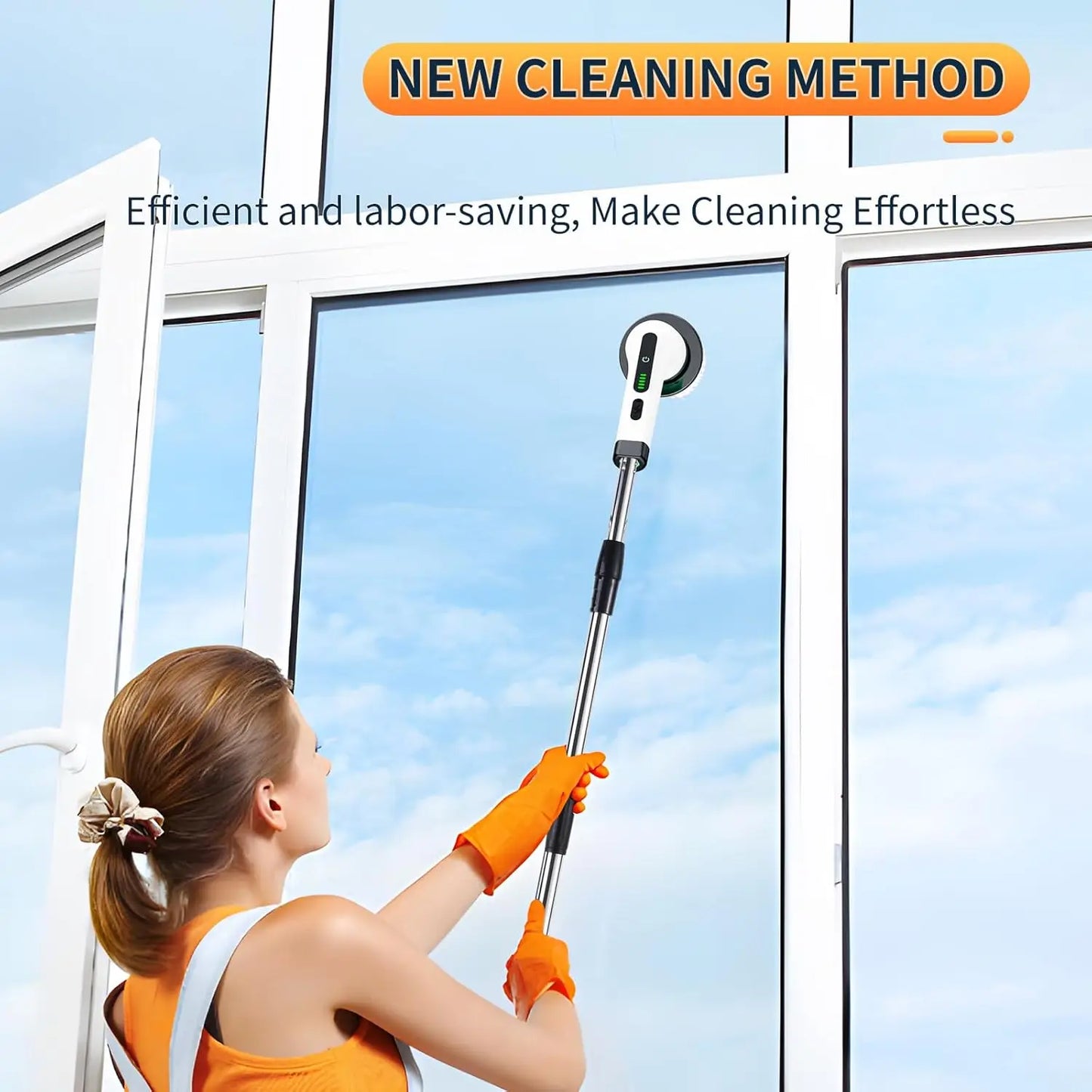 2025 Electric Rotating Floor Scrubber, Rechargeable Cleaning Brush