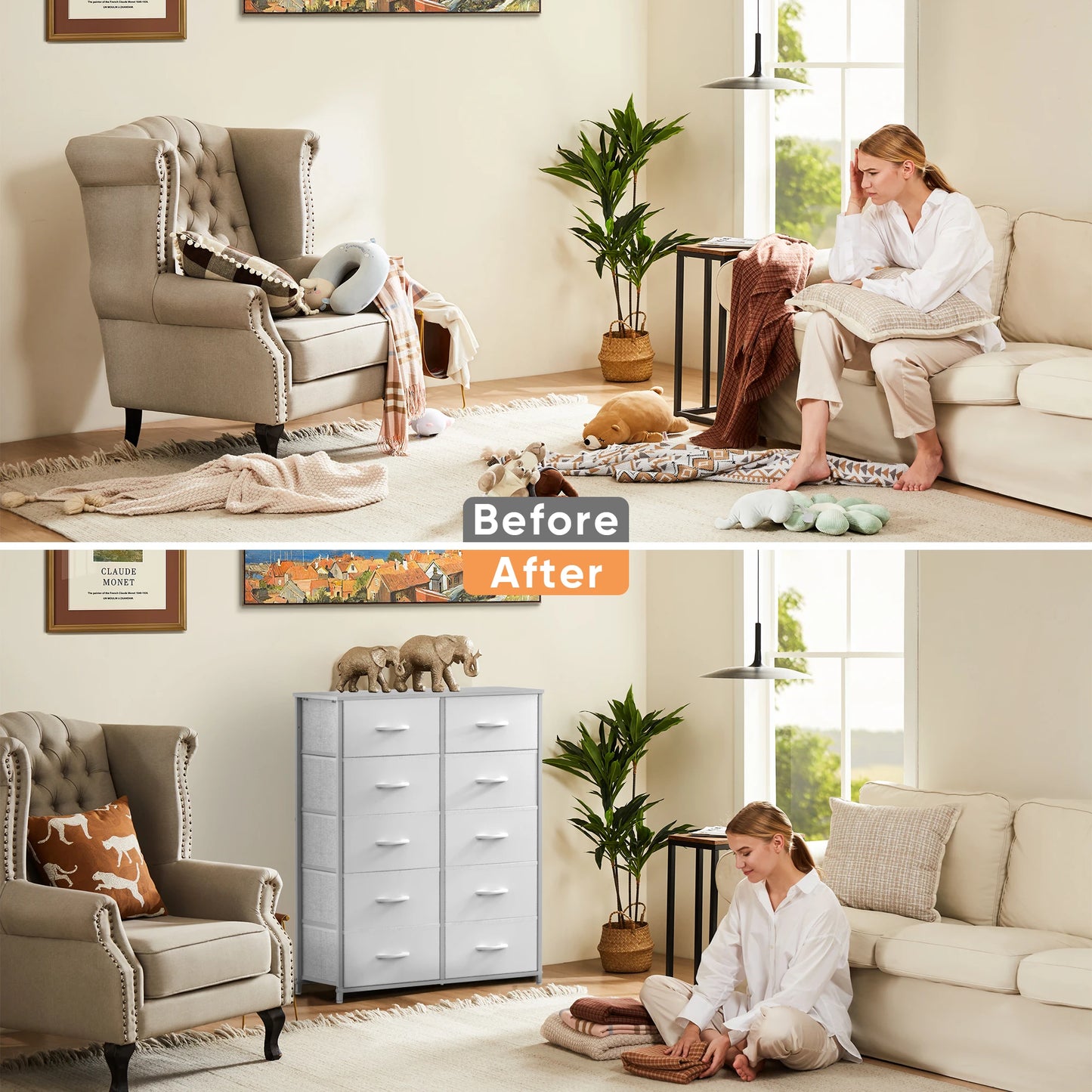 JHK Wardrobes For Bedroom With 5/7/10 White Lover