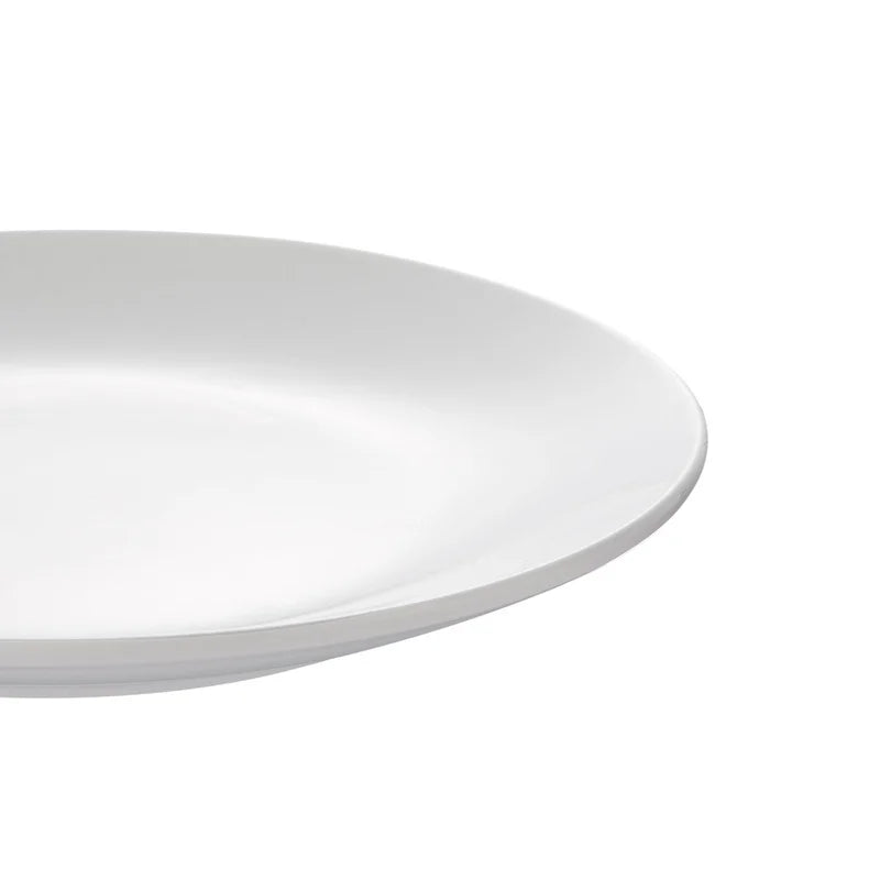 12-Piece White Stoneware Dinnerware Set of 4