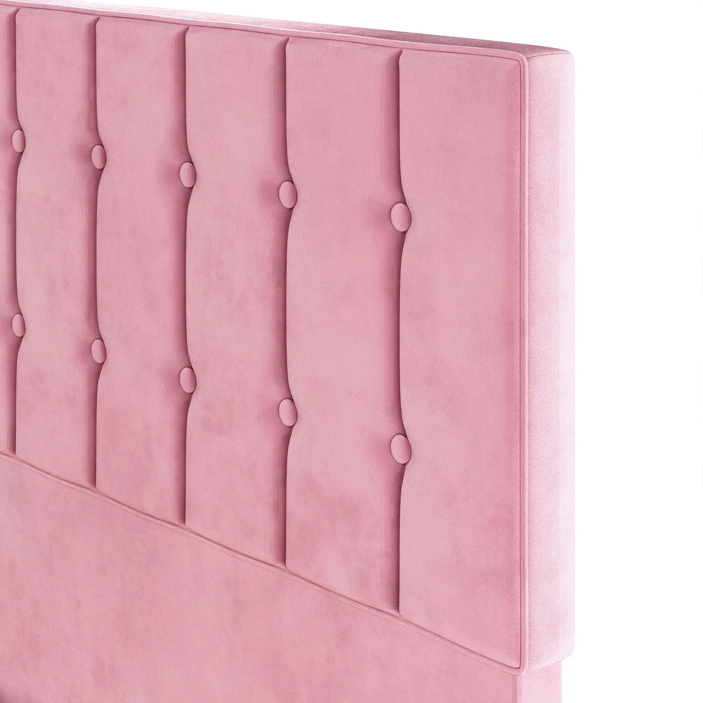 LIKIMIO Twin Bed Frames, Velvet Upholstered Platform