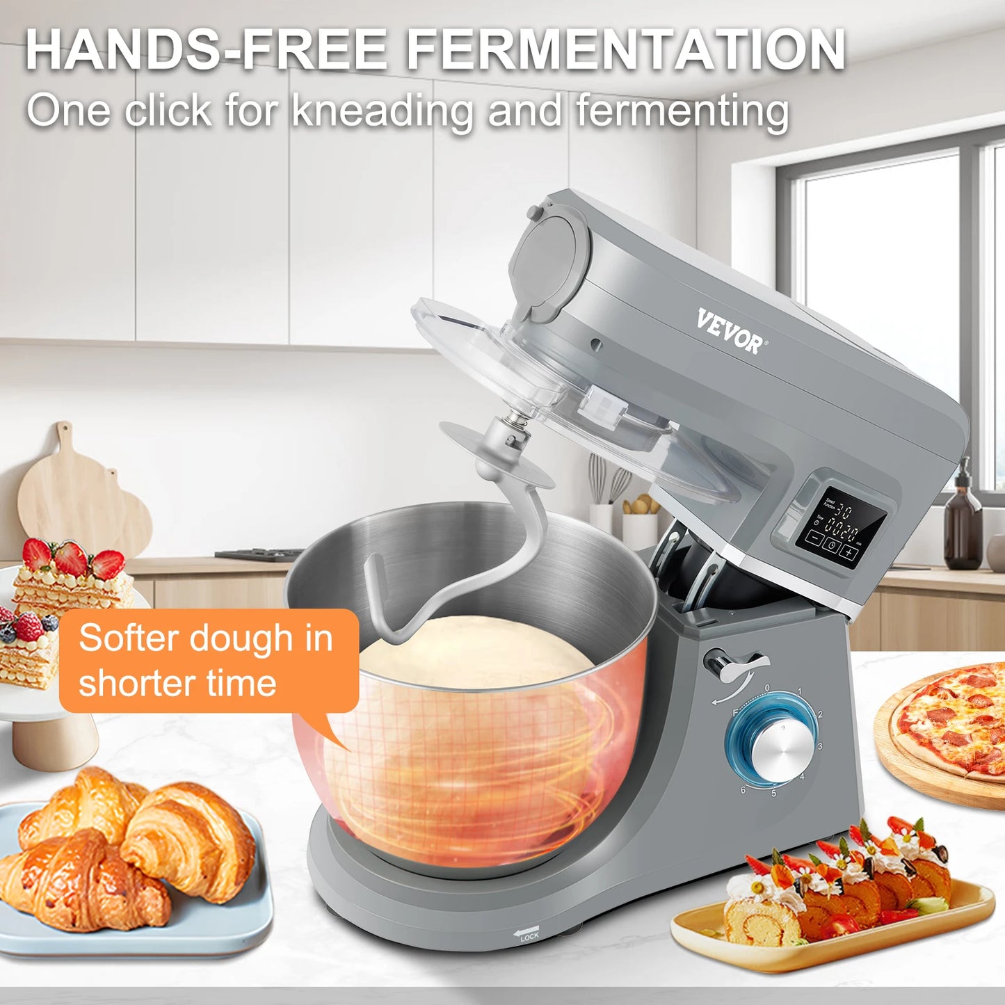 SucceBuy 5 IN 1 Stand Mixer Multifunctional Electric Mixer