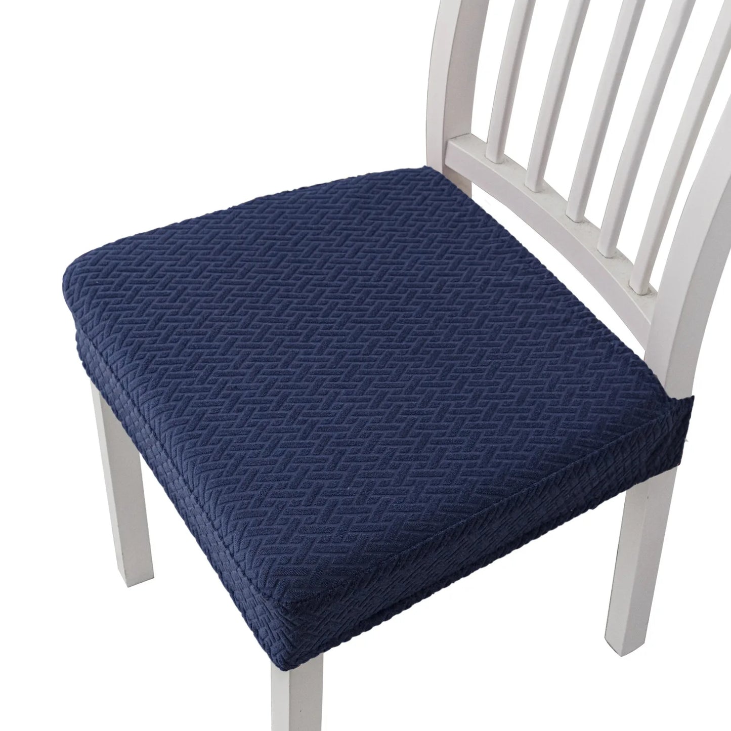 1/4/6pcs Elastic Solid Colors Chair Seat Covers