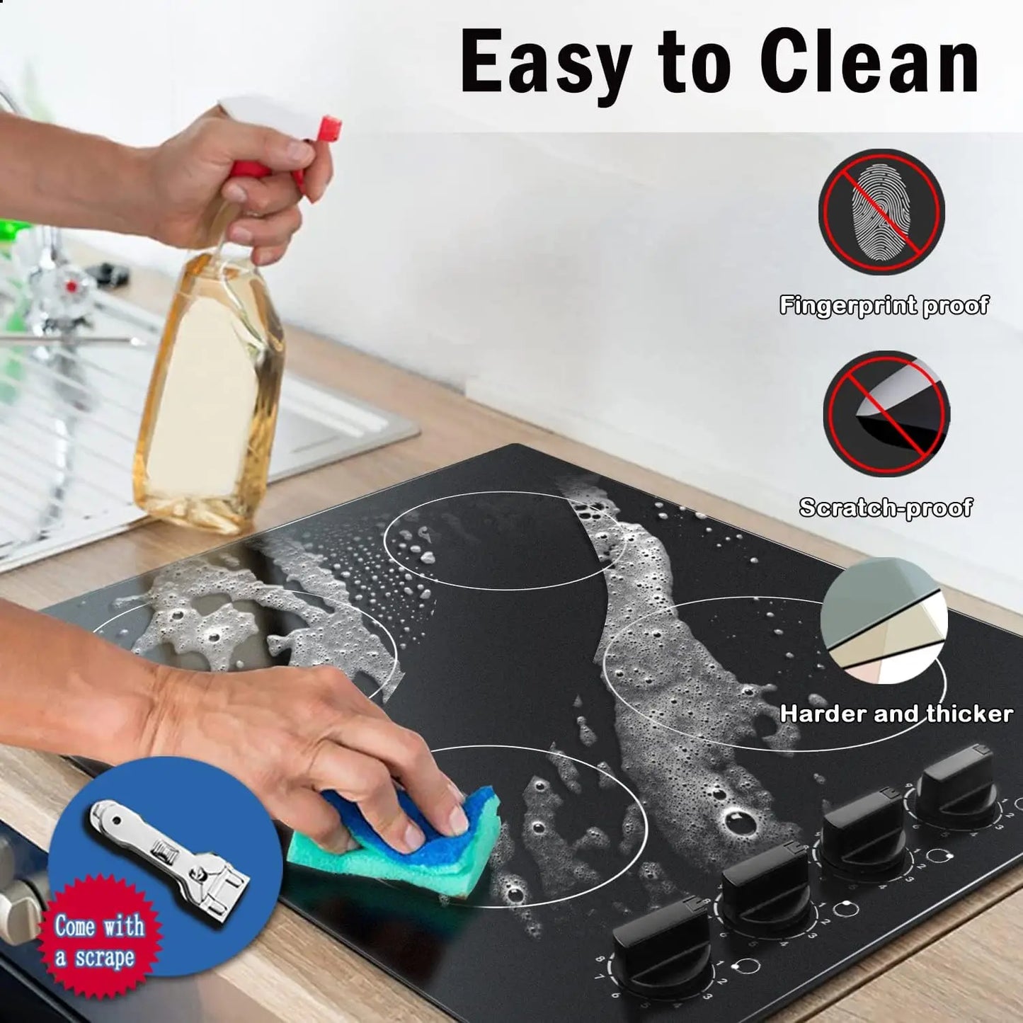 Karinear 4 Burners Electric Cooktop