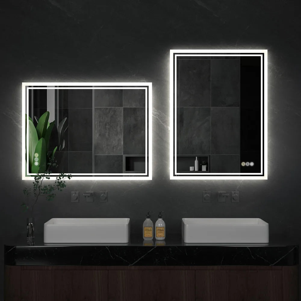 LUVODI Illuminate LED Backlight Bathroom Mirror     Frameless Dimmable Defog Bath/Shower/Shaving Mirror