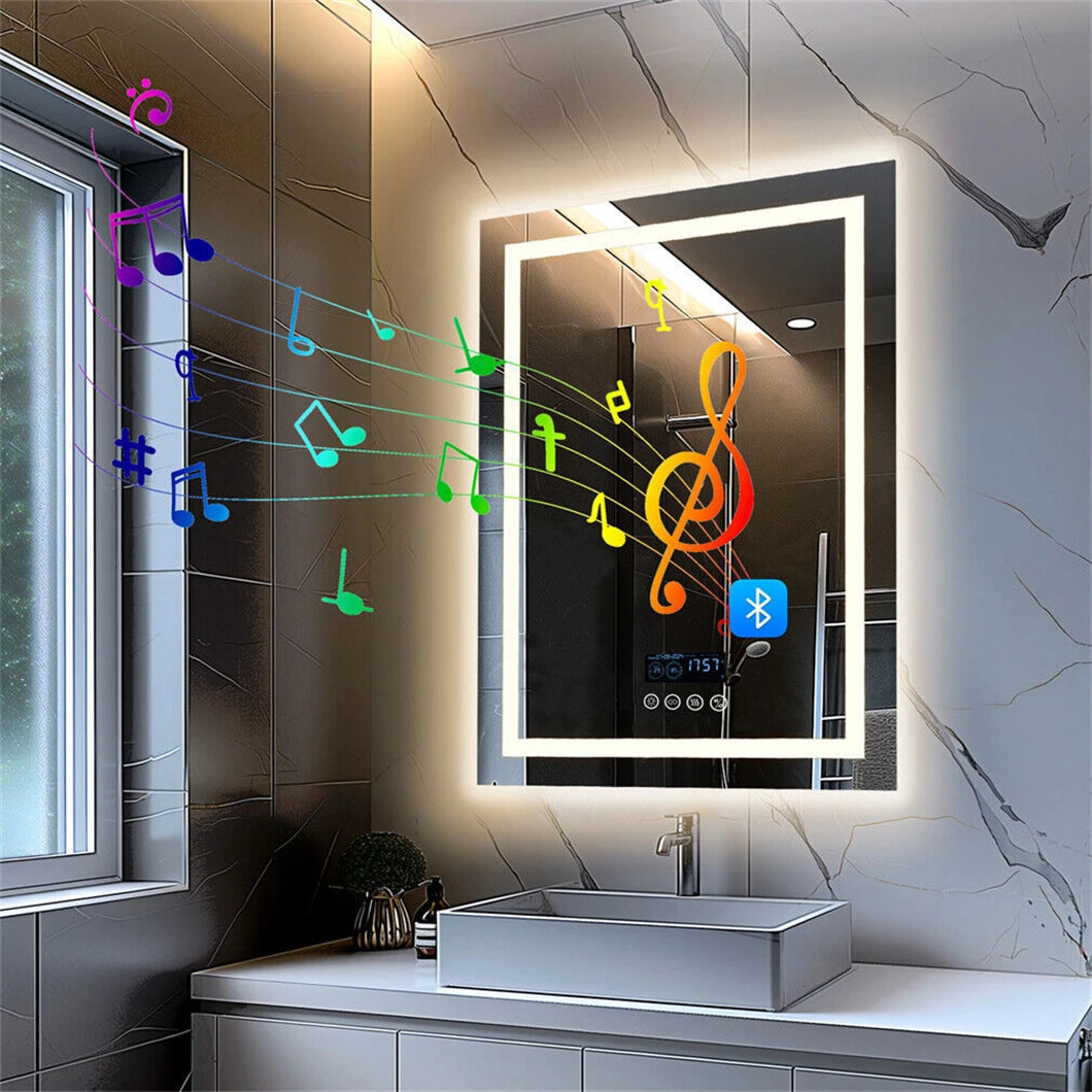 Smart LED Bathroom wall Mount Mirror Rectangle
