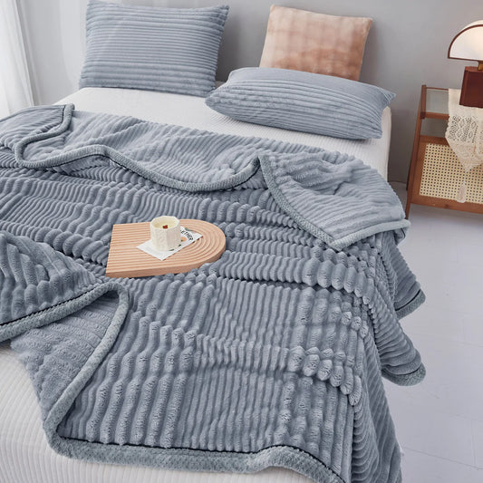 Ribbed Bed Blanket Throw Blanket